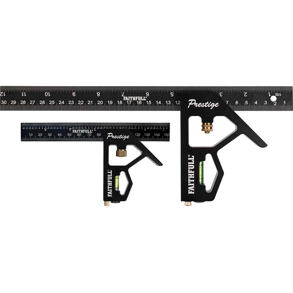Faithfull Prestige 2 Piece Combination Square Set