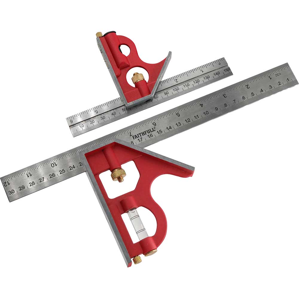 Faithfull 2 Piece Combination Square Set