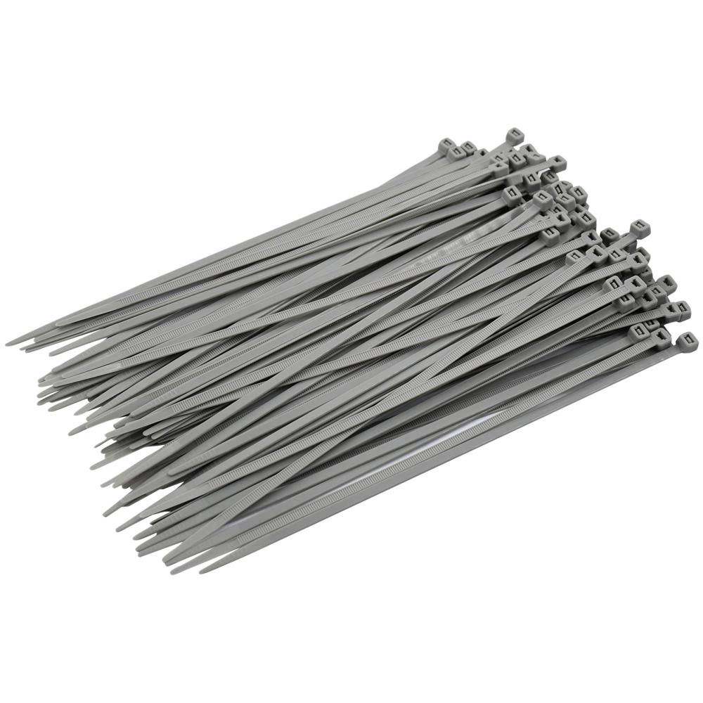 Faithfull Cable Ties Grey 4.8mm 250mm Pack Of 100