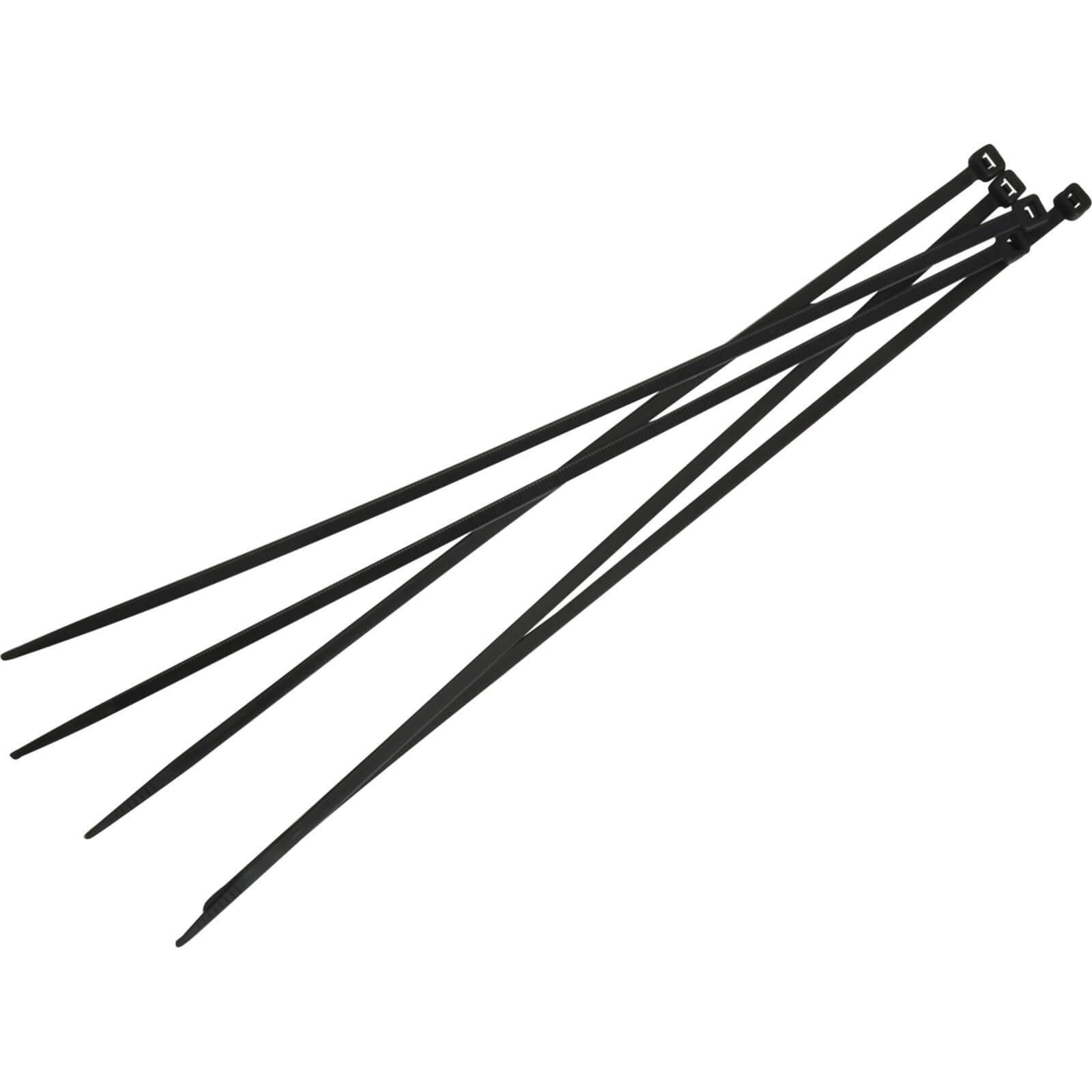 Photos - Cable Tie / Pipe Clamp Faithfull Cable Ties Black Pack of 100 300mm 4.8mm FAICT300B 