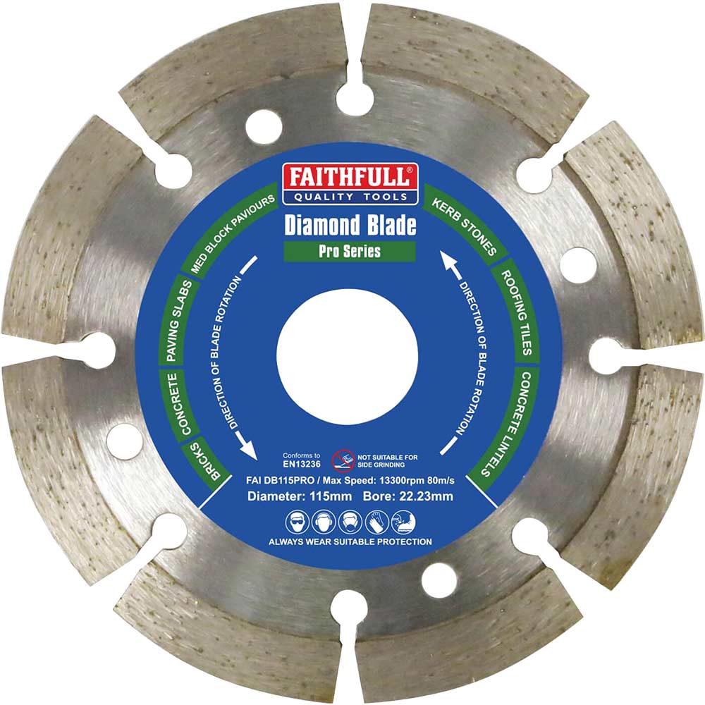 Faithfull Professional Diamond Cutting Disc 115mm