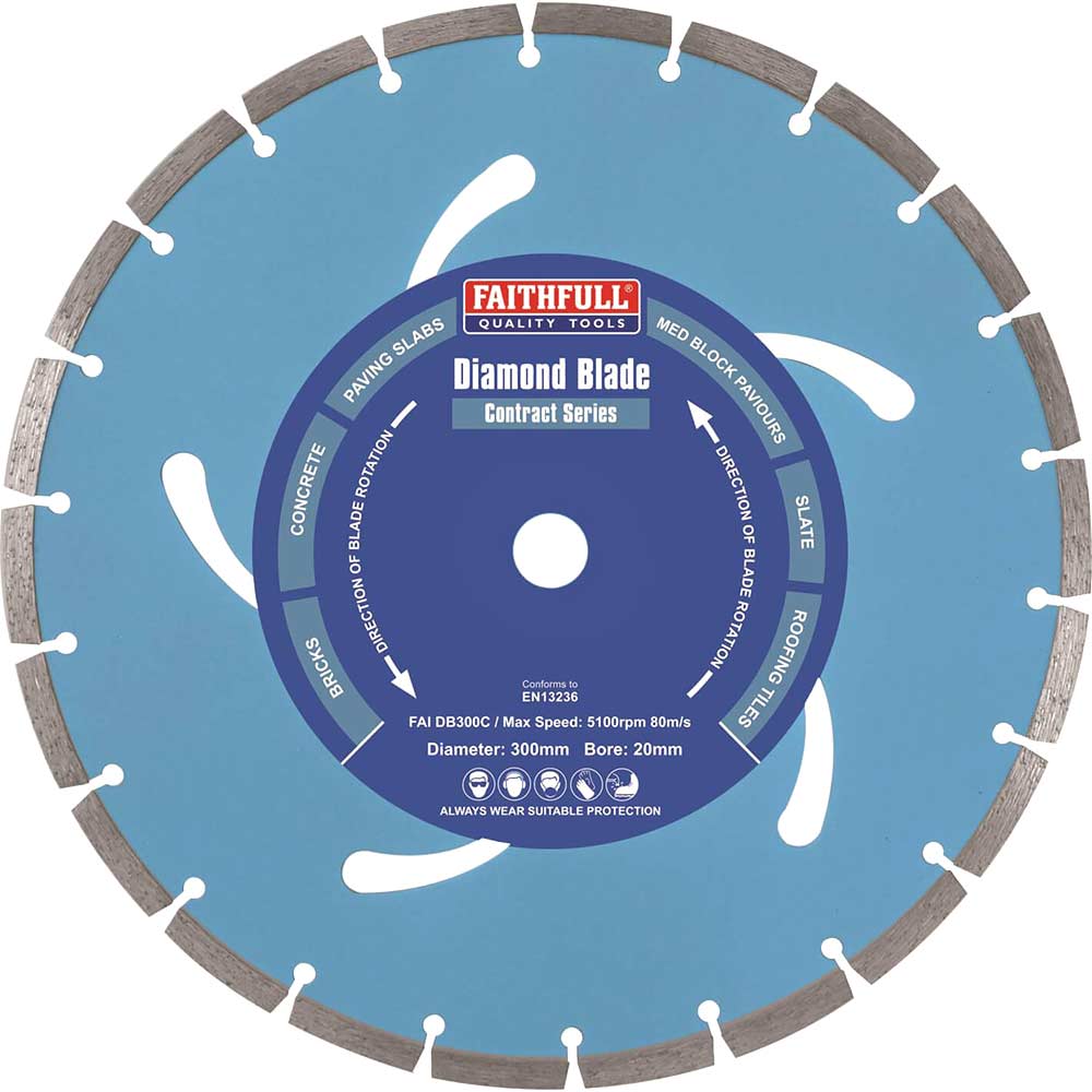 Faithfull Contract Diamond Cutting Disc 300mm 20mm