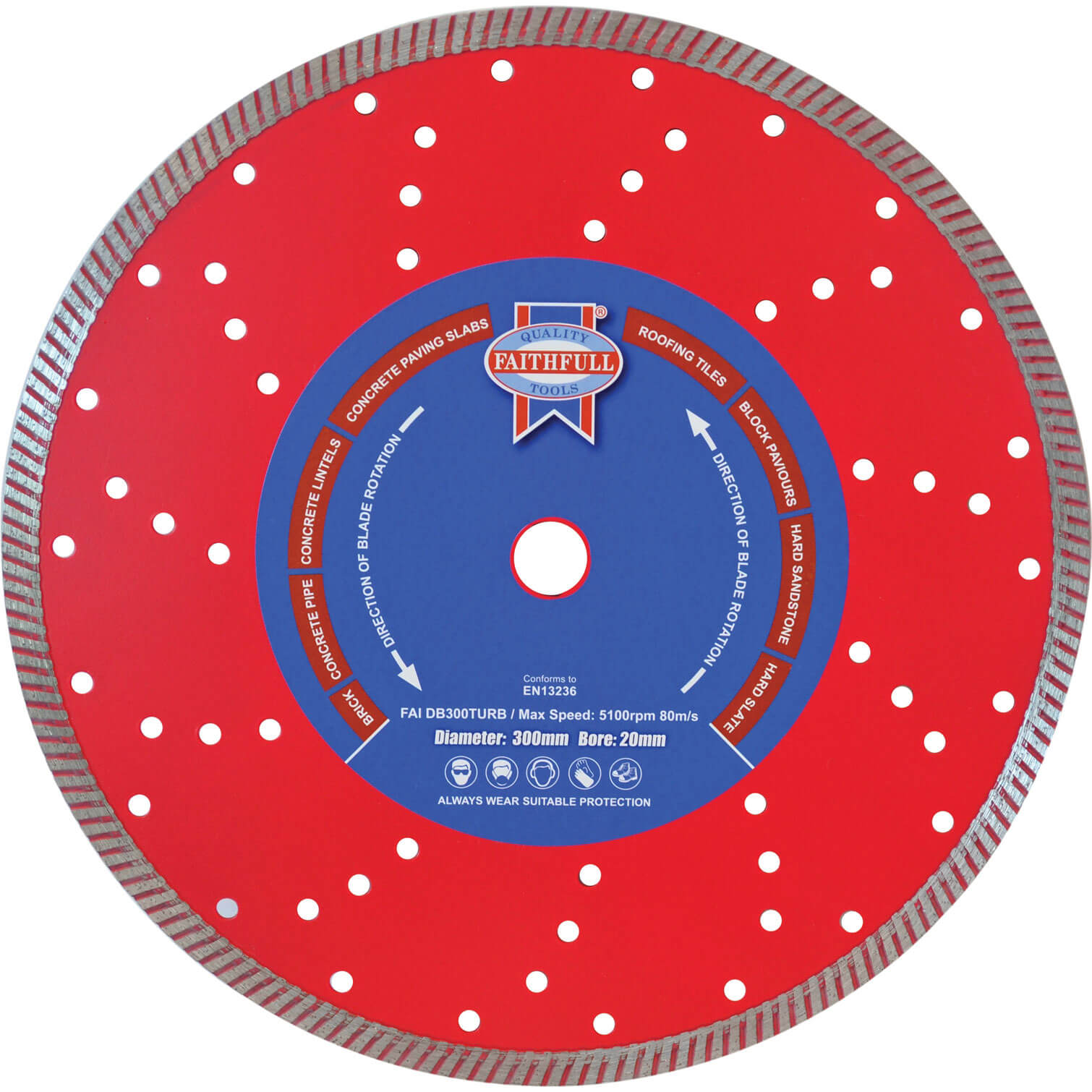 Image of Faithfull Turbo Cut Diamond Cutting Disc 125mm