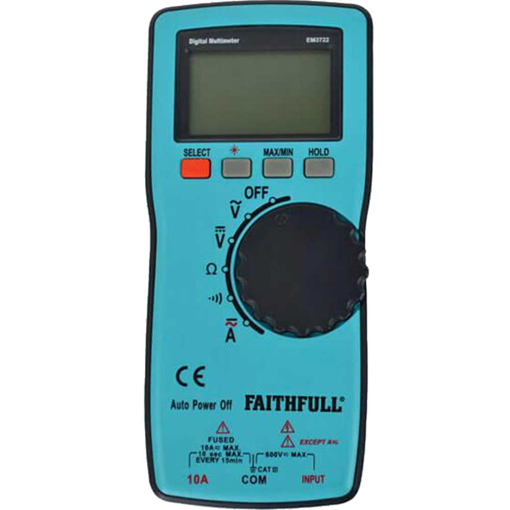 Image of Faithfull EM3722 Auto Range Digital Multimeter