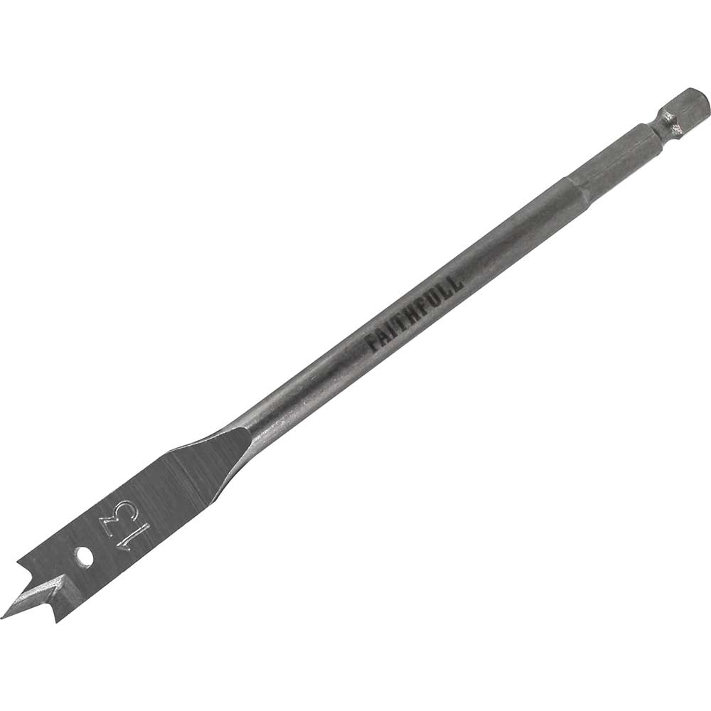 Faithfull Flat Wood Drill Bit 13mm 151mm Pack of 1