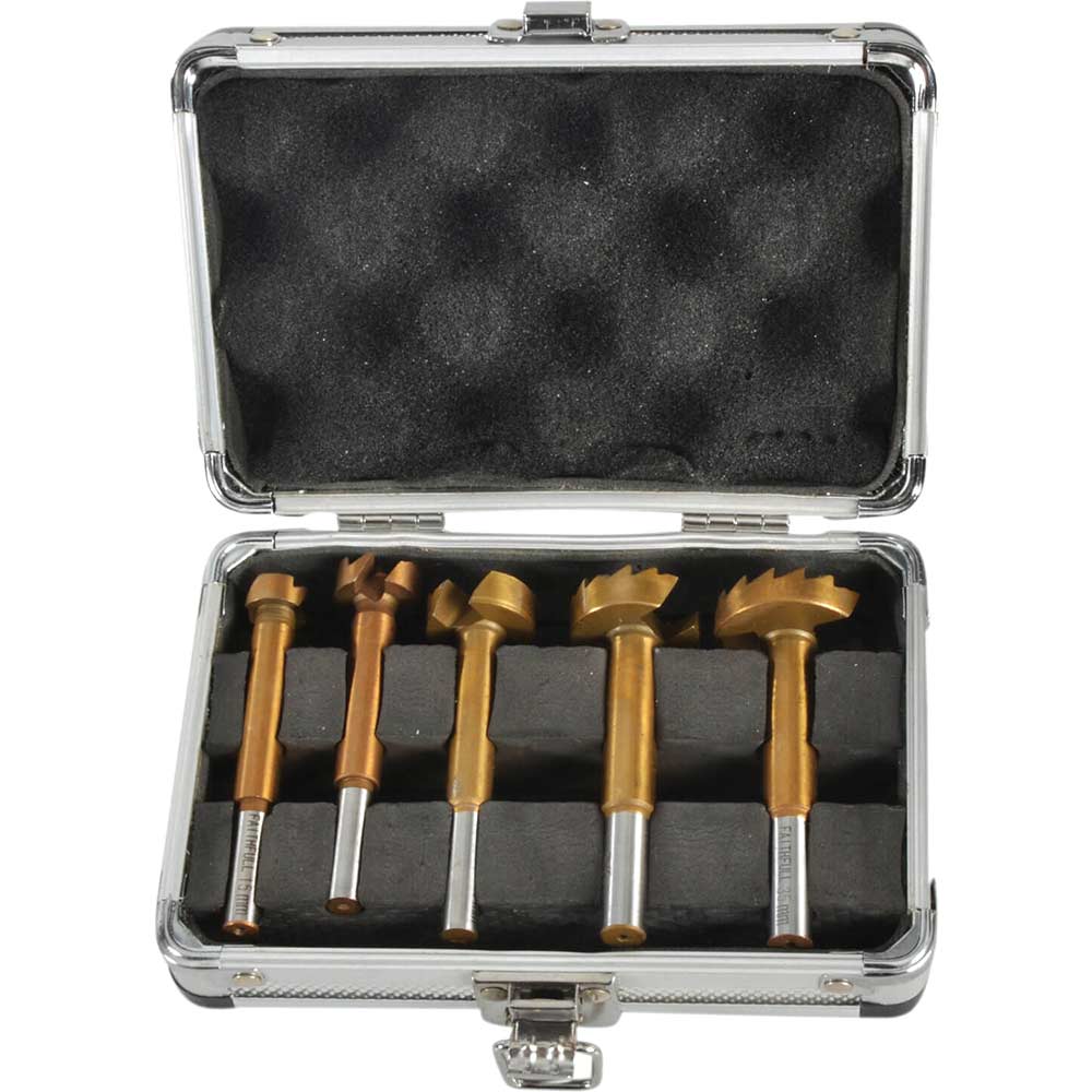 Image of Faithfull 5 Piece Forstner Drill Bit Set