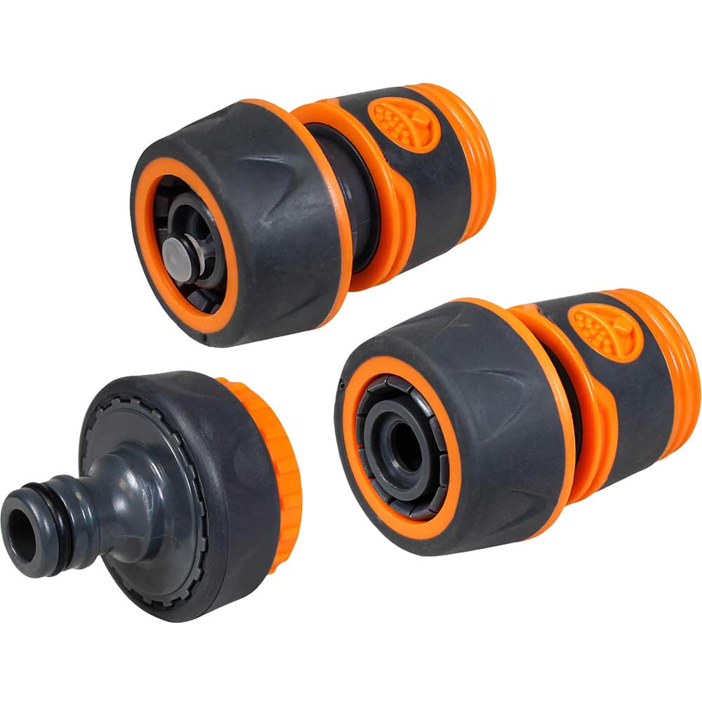 Faithfull 3 Piece Garden Hose Fittings Kit