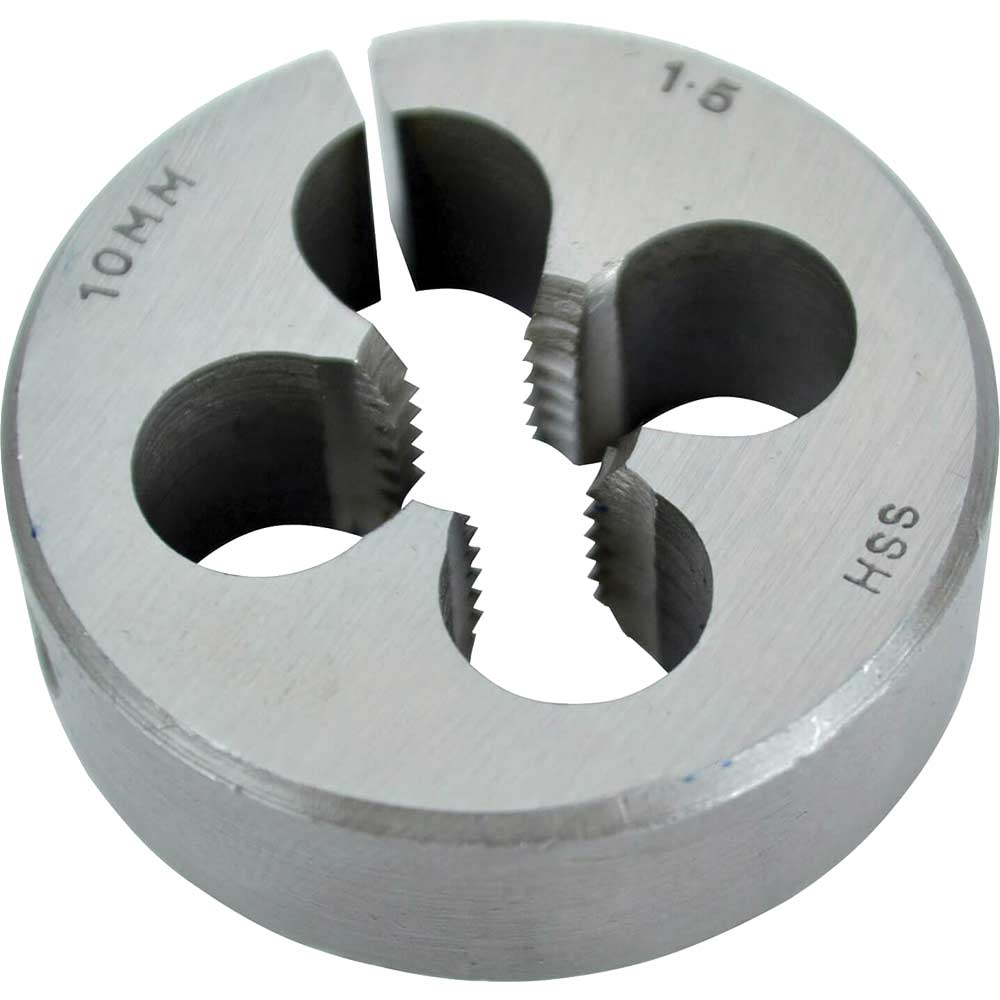 Faithfull HSS Straight Flute Split Dies M10 1" 1/2