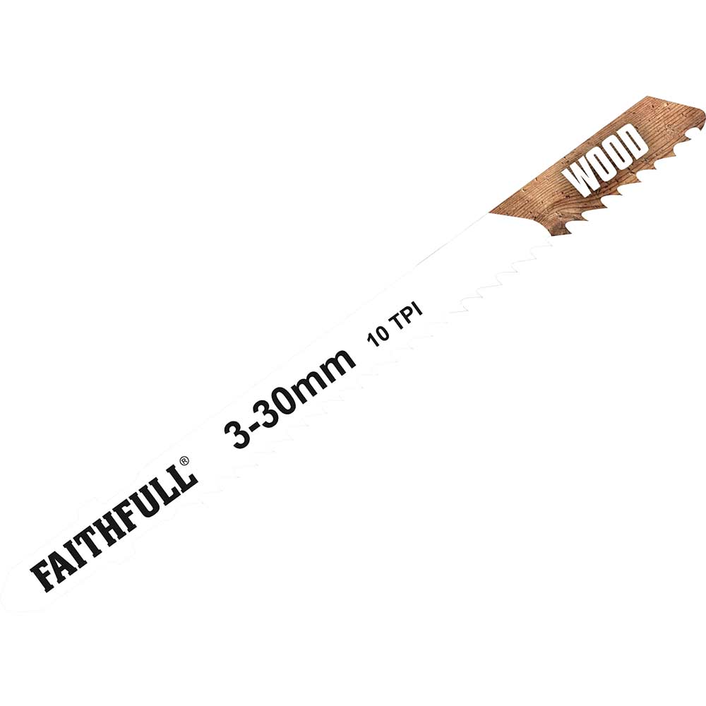Faithfull T101BR Laminate and Wood Cutting Jigsaw Blades Pack of 5