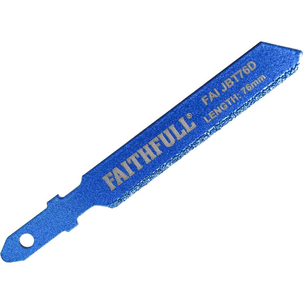 Faithfull T76D Diamond Grit Jigsaw Blade Pack of 1