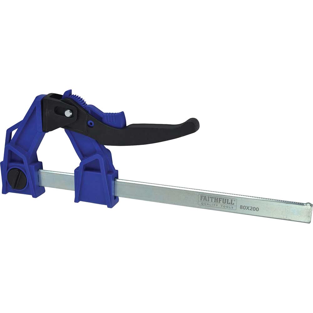 Image of Faithfull Heavy Duty Lever Clamp 200mm 60mm