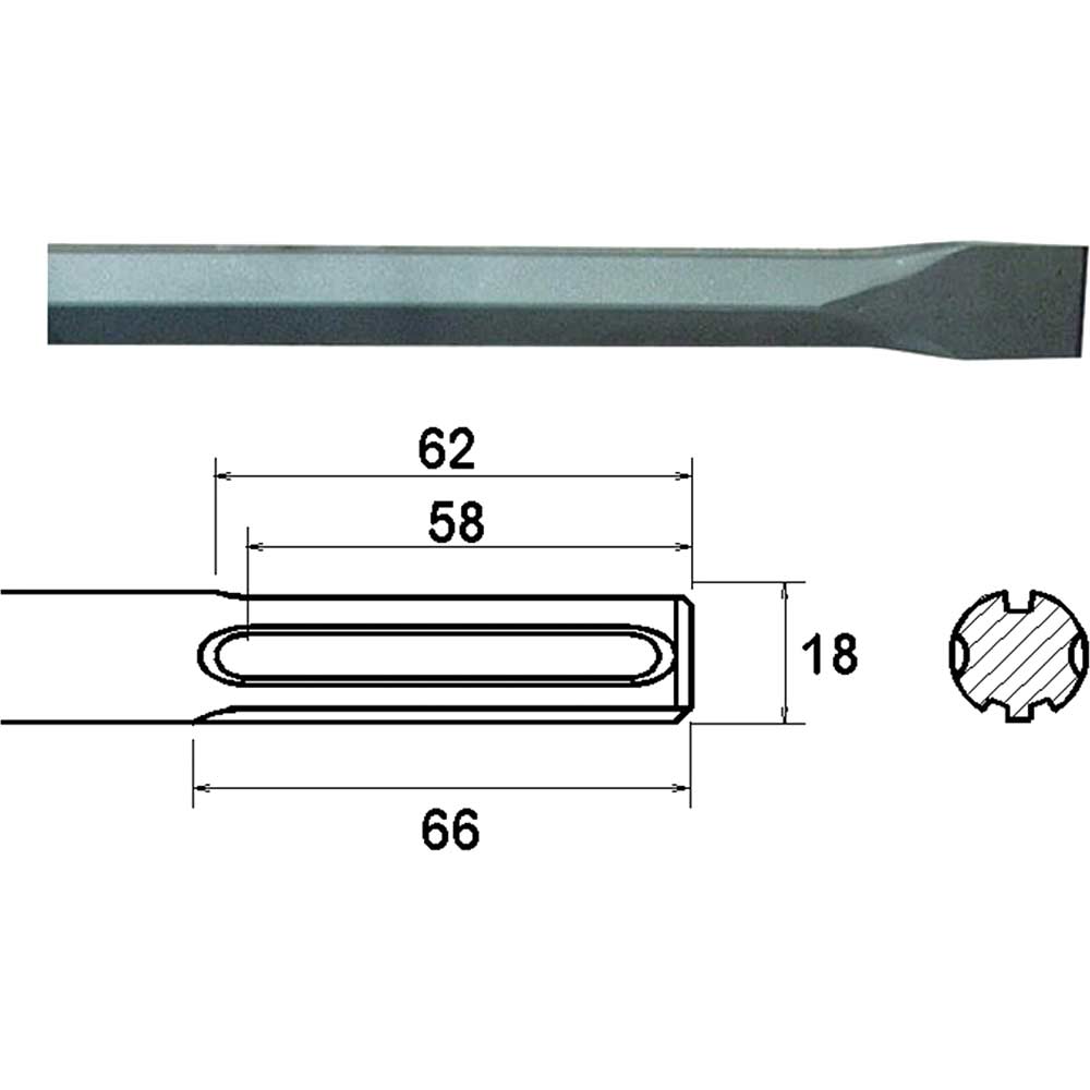 Photos - Drill Bit Faithfull SDS Max Flat Chisel 300mm 25mm FAIMAXC300 