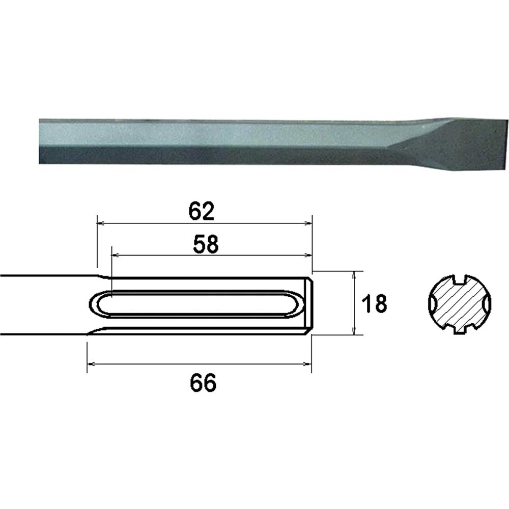 Faithfull SDS Max Flat Chisel 400mm 25mm