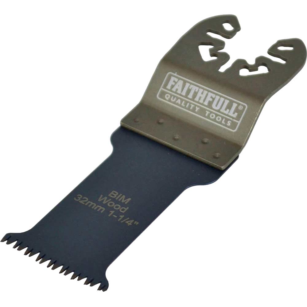 Faithfull BiM OIS Oscillating Multi Tool Premium Hardwood Arc Cut Blade 32mm Pack of 1