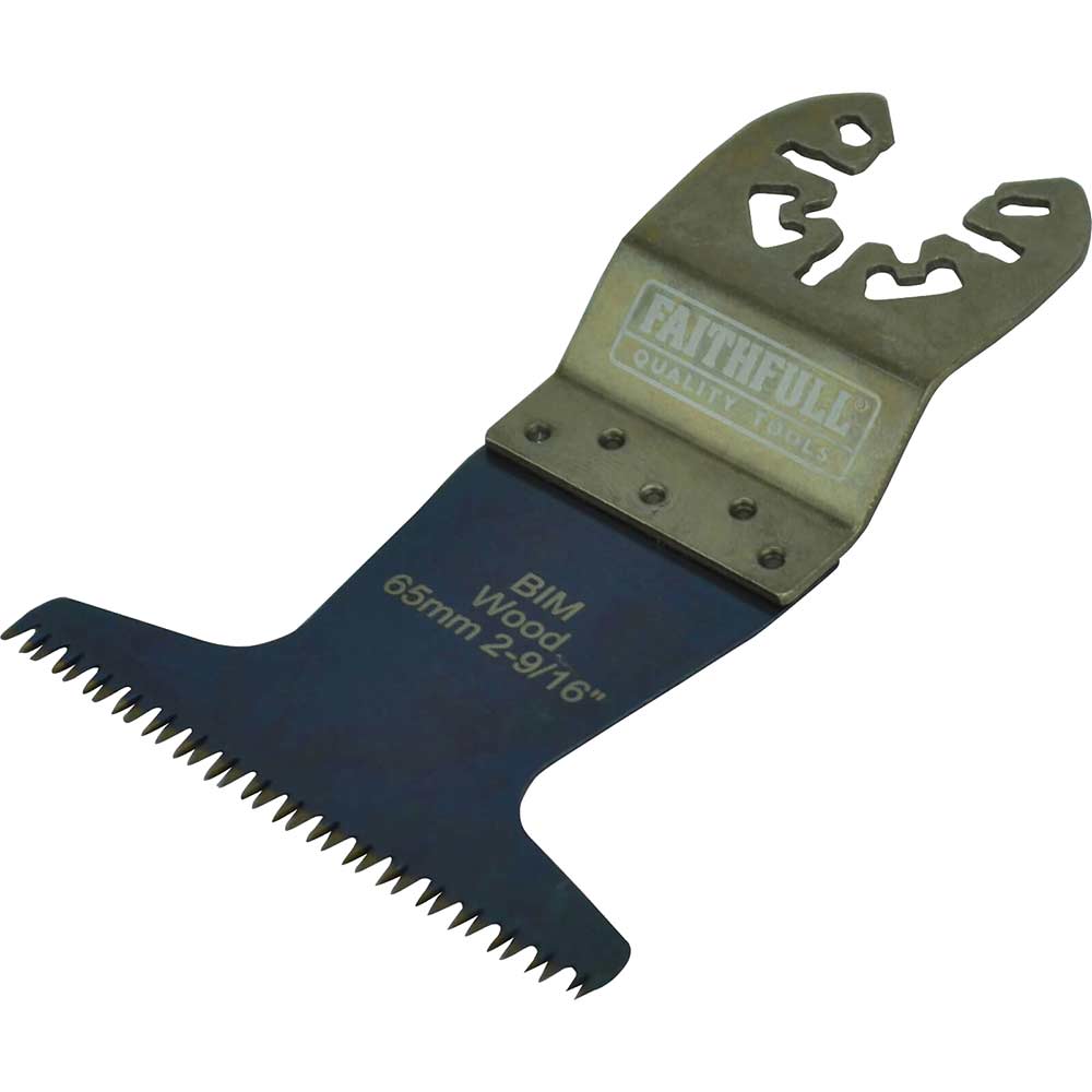Faithfull BiM OIS Oscillating Multi Tool Premium Hardwood Arc Cut Blade 65mm Pack of 1