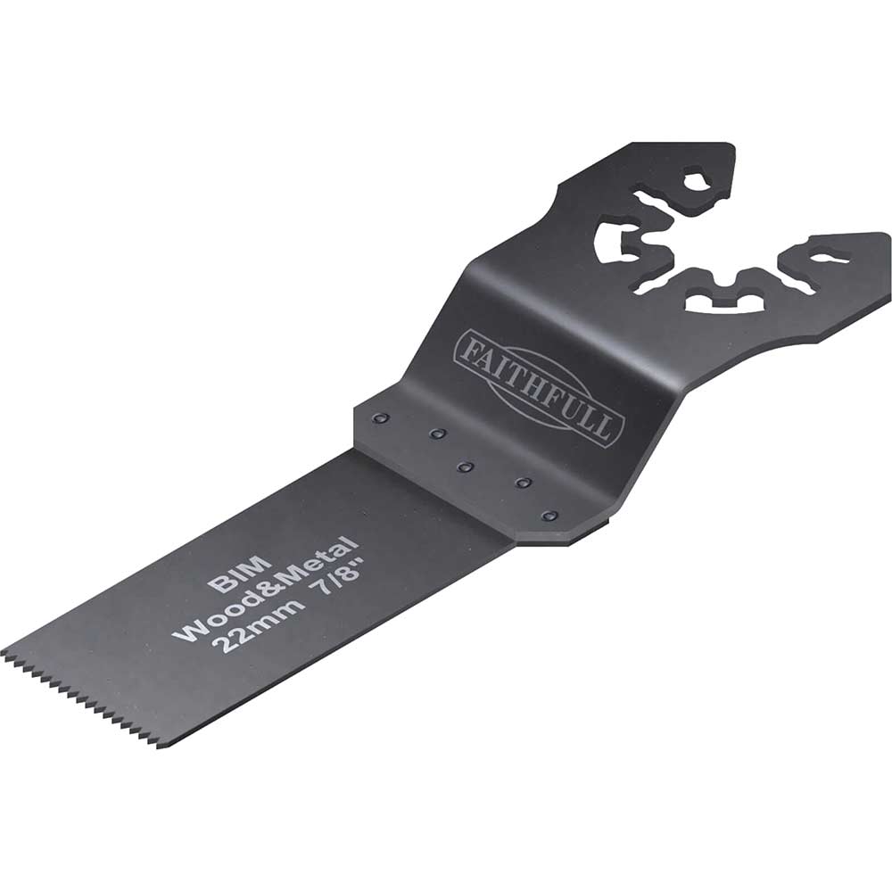 Faithfull OIS Oscillating Multi Tool Metal and Wood Flush Cut Blade 22mm Pack of 5