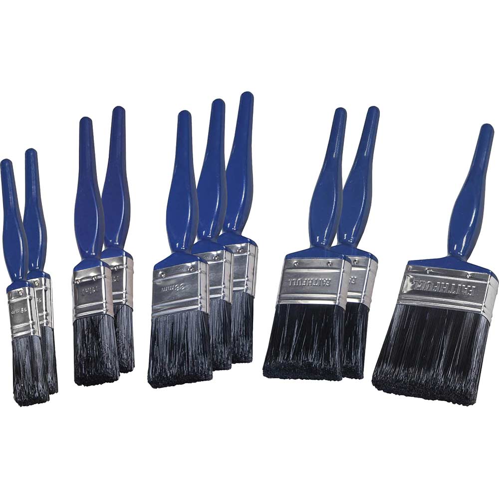 Faithfull 10 Piece Synthetic Utility Paint Brush Set