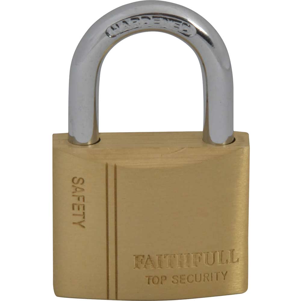 Faithfull Brass Padlock 40mm Standard