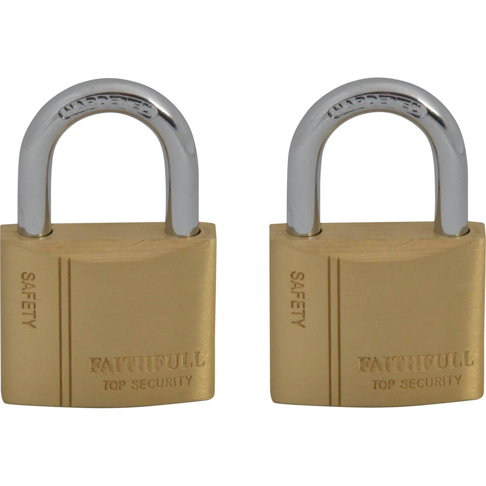 Photos - Door Lock Faithfull 2 Piece Keyed Alike Brass Padlock Set 40mm Standard FAIPLB40KA 