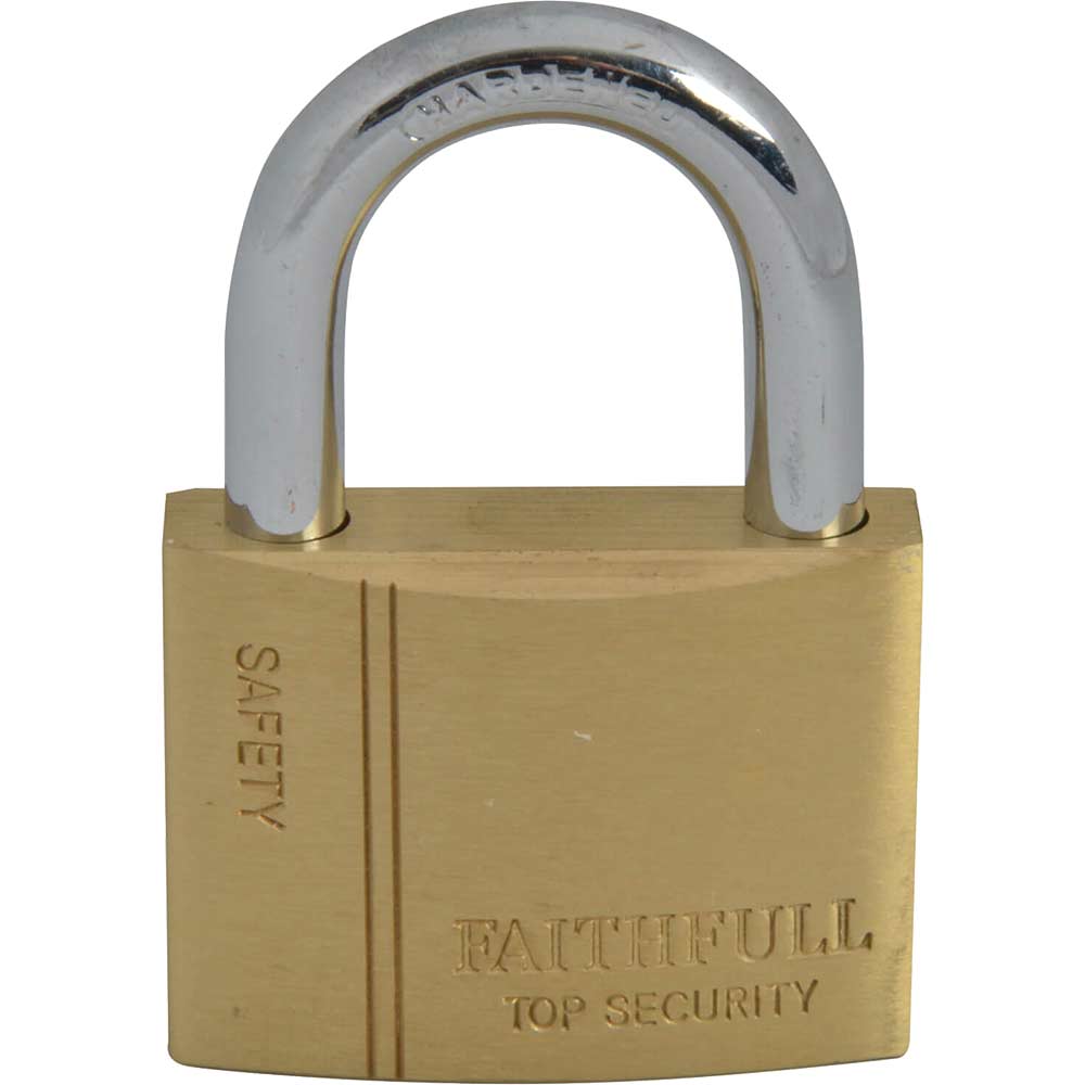 Faithfull Brass Padlock 50mm Standard