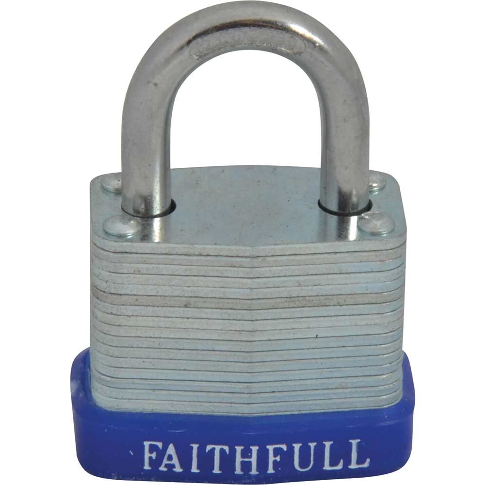 Image of Faithfull Laminated Steel Padlock 30mm Standard