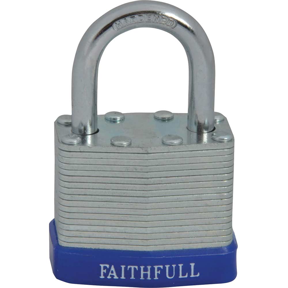 Faithfull Laminated Steel Padlock 40mm Standard