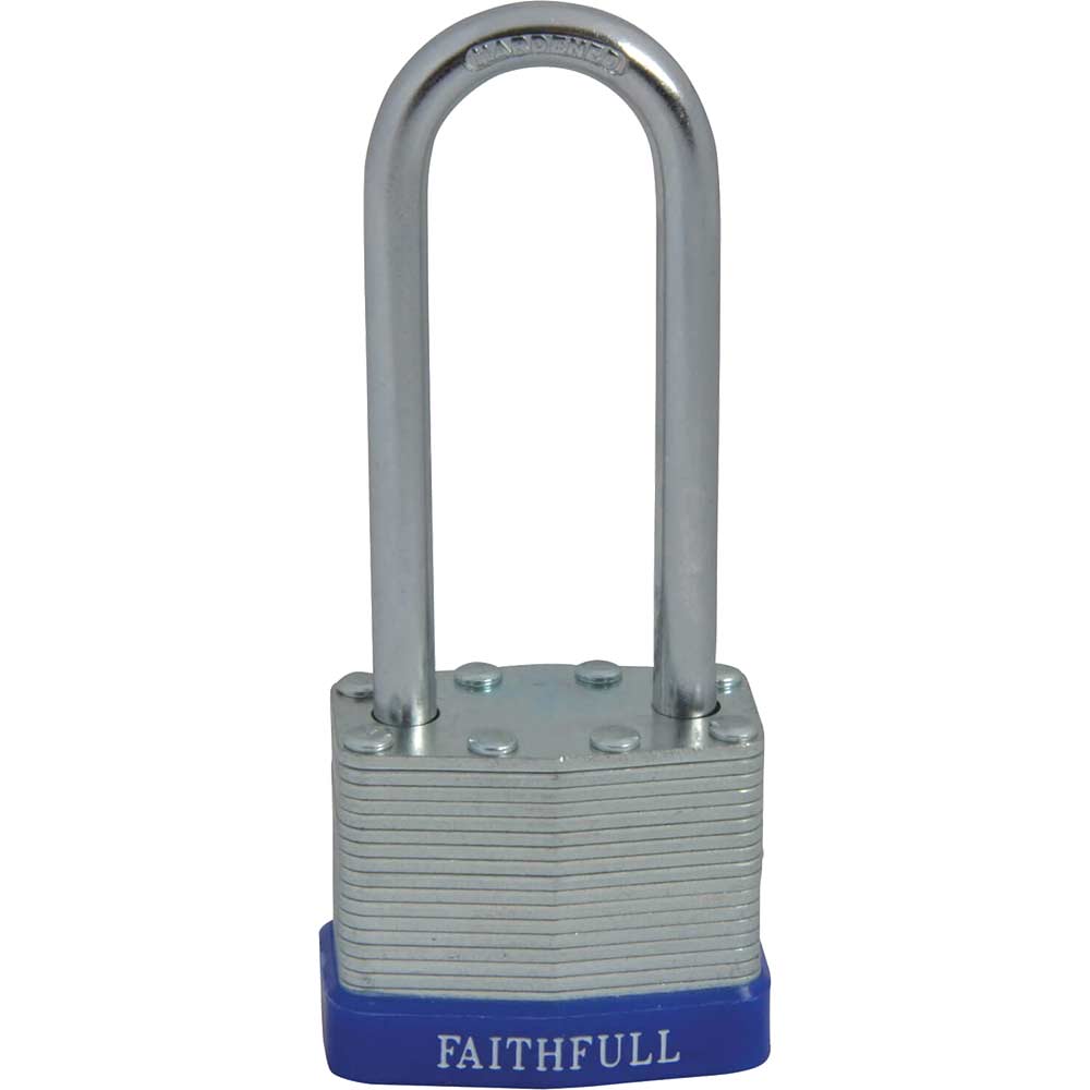 Image of Faithfull Laminated Steel Padlock 40mm Extra Long