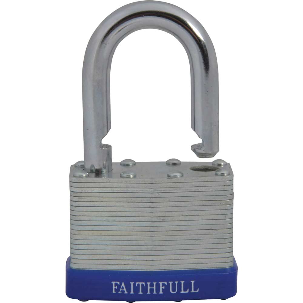 Faithfull Laminated Steel Padlock 50mm Standard