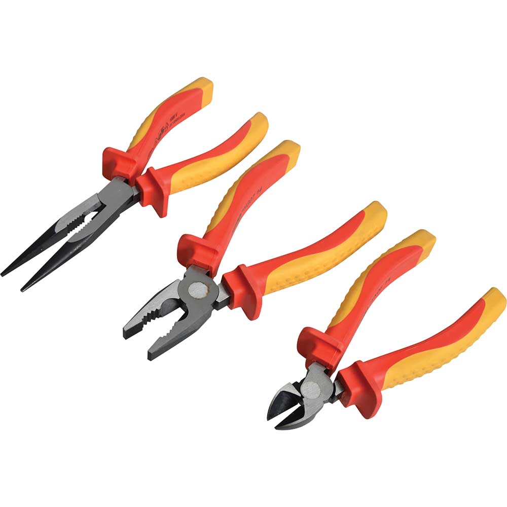 Faithfull 3 Piece VDE Insulated Plier Set