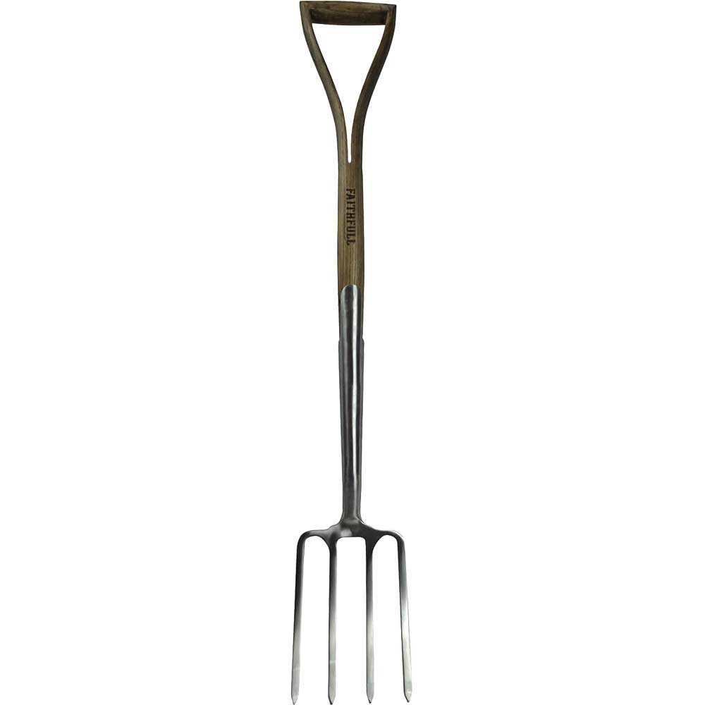 Image of Faithfull Prestige Stainless Steel Digging Fork