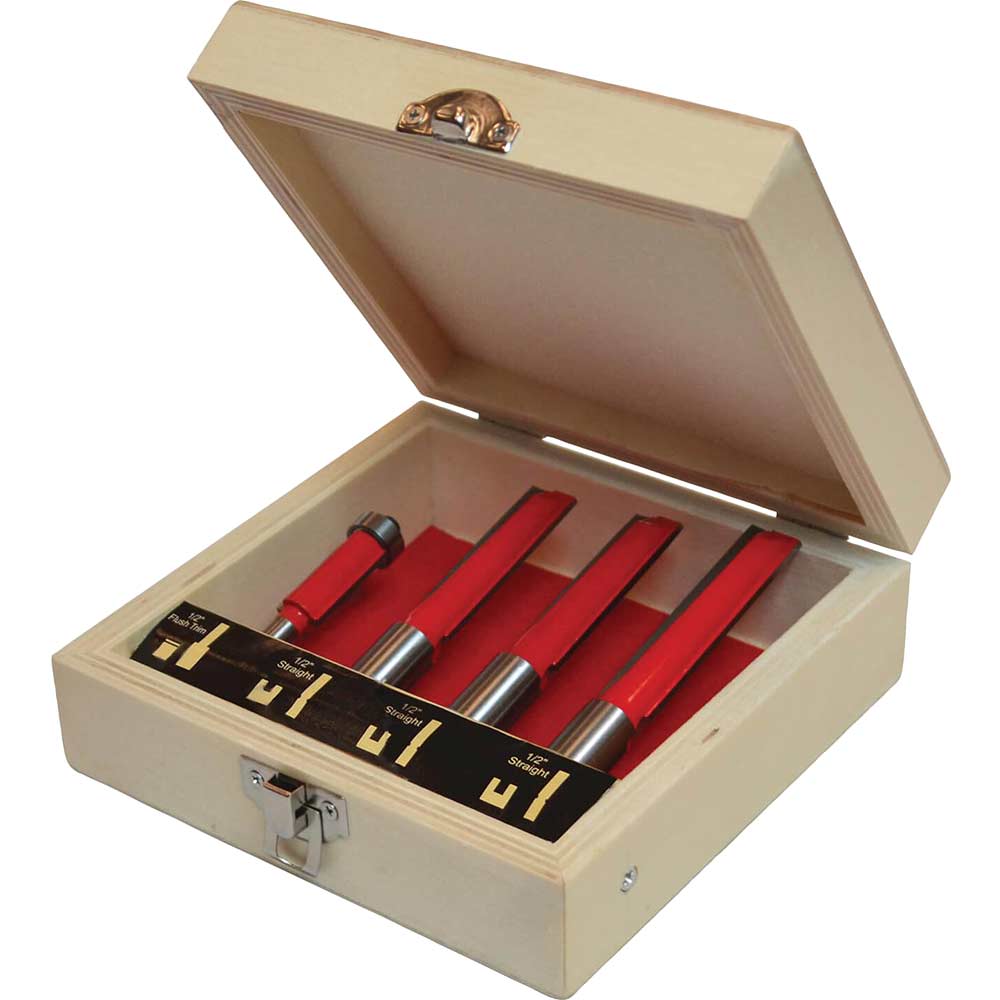 Image of Faithfull 4 Piece Kitchen Router Bit Set