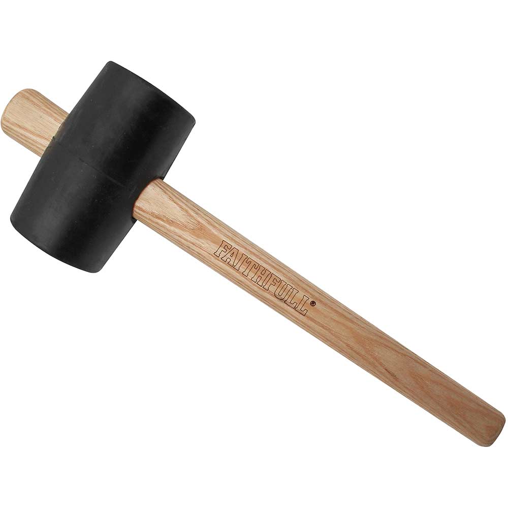 Faithfull FSC Black Rubber Mallet 450g