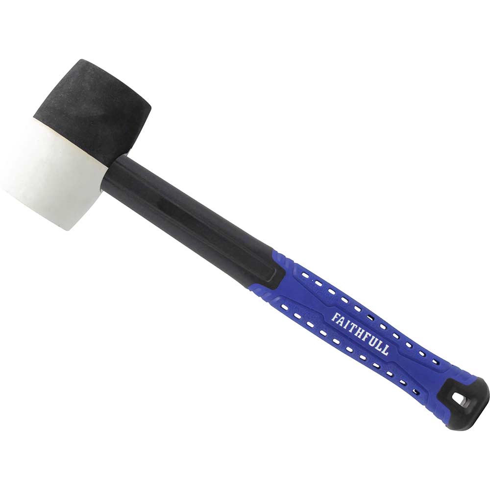 Faithfull Black & White Fibreglass Combination Mallet 450g