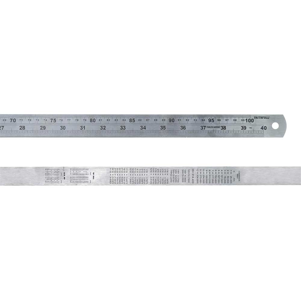 Faithfull Stainless Steel Rule 39" / 1m