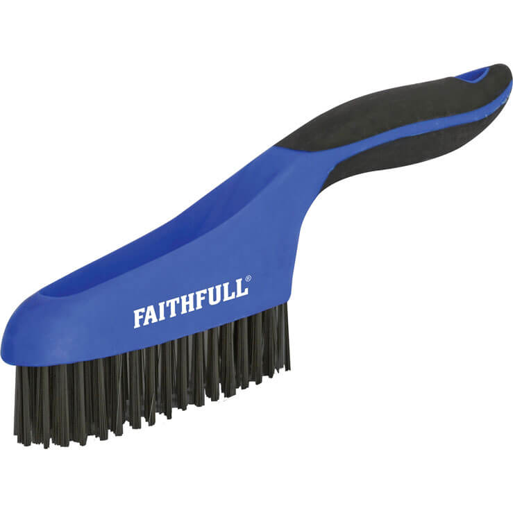 Image of Faithfull Steel Wire Scratch Brush 4 Rows