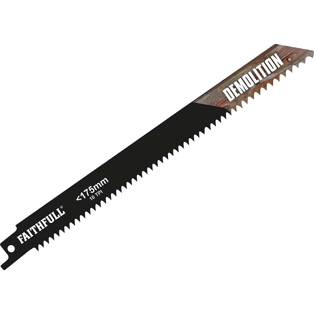 Faithfull S1122HF Wood and Metal Cutting Reciprocating Sabre Saw Blades 200mm Pack of 5