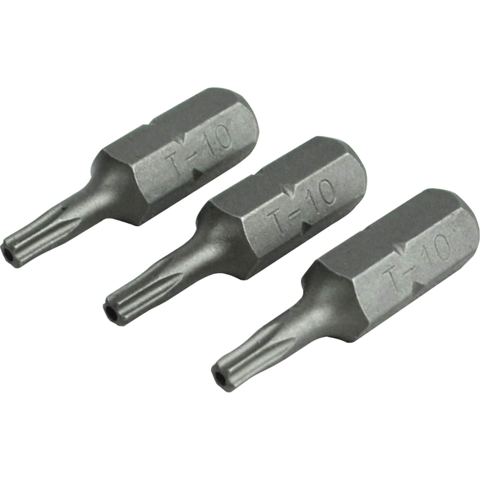 Image of Faithfull S2 Security Torx Screwdriver Bits T10 25mm Pack of 3