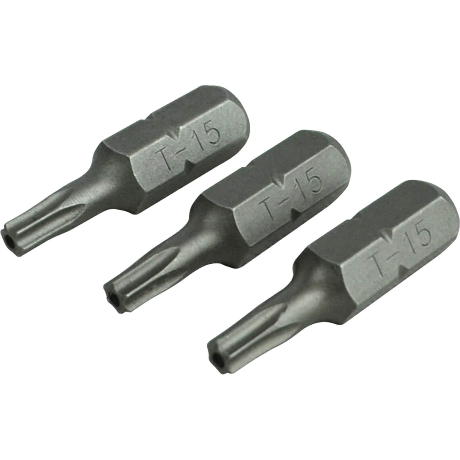 Image of Faithfull S2 Security Torx Screwdriver Bits T15 25mm Pack of 3