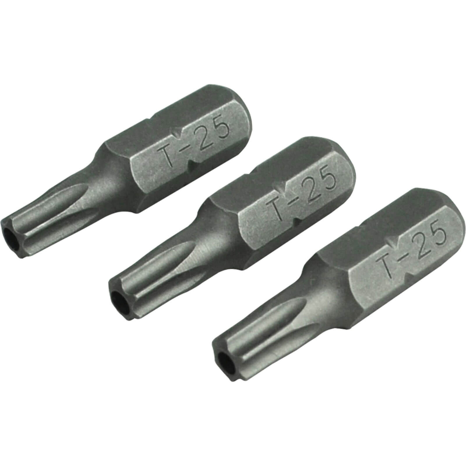 Image of Faithfull S2 Security Torx Screwdriver Bits T25 25mm Pack of 3
