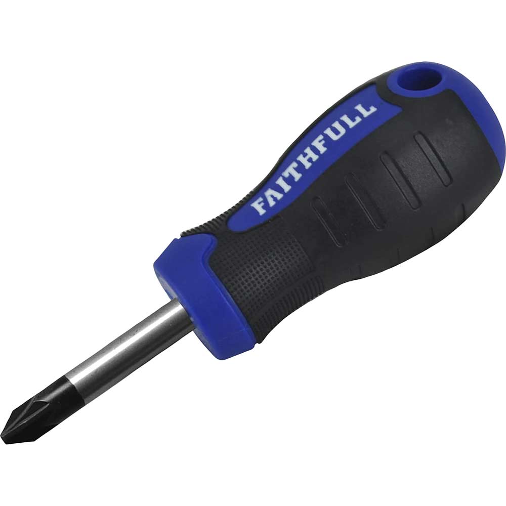 Image of Faithfull Stubby Pozi Screwdriver PZ2 40mm