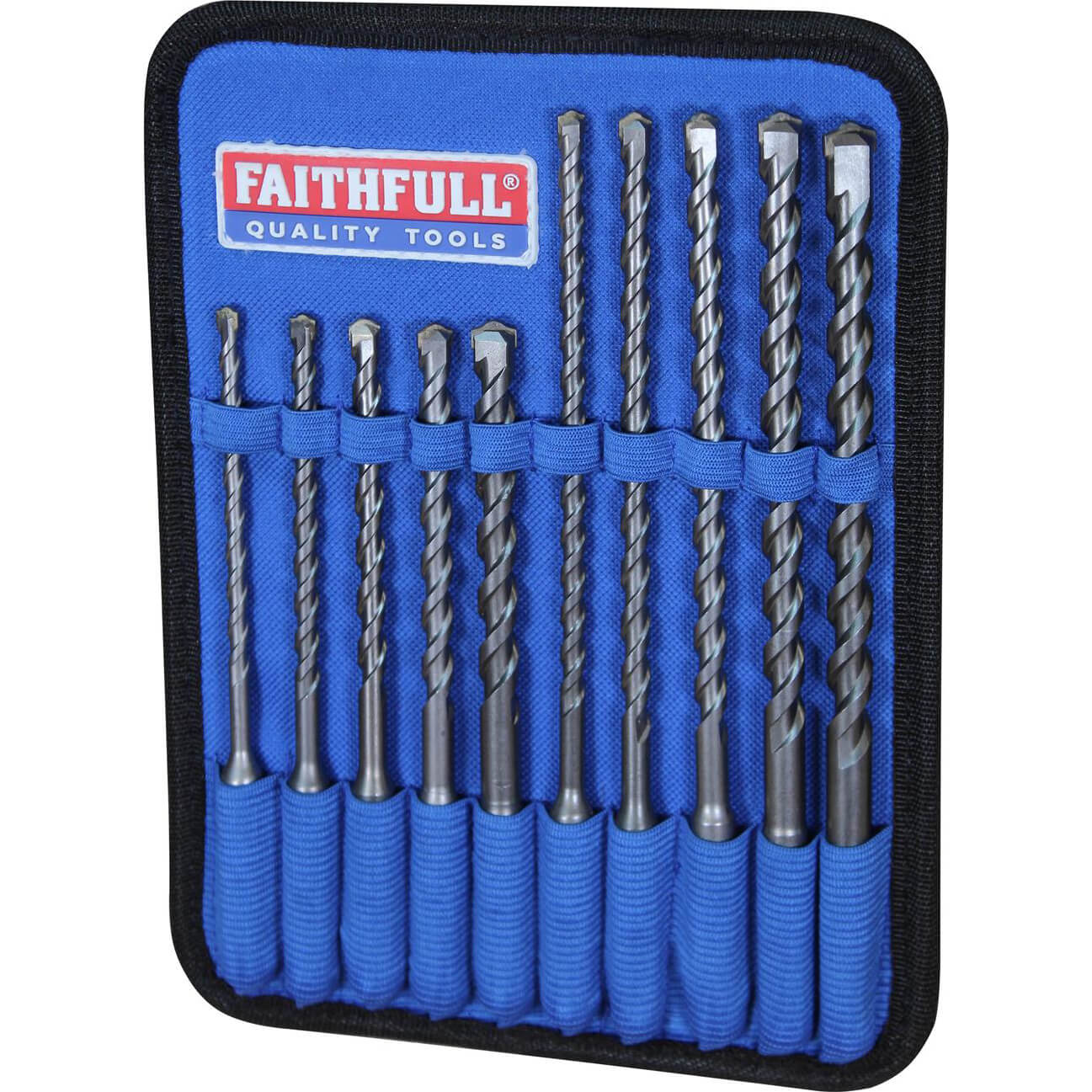Image of Faithfull 10 Piece SDS Plus Drill Bit Set