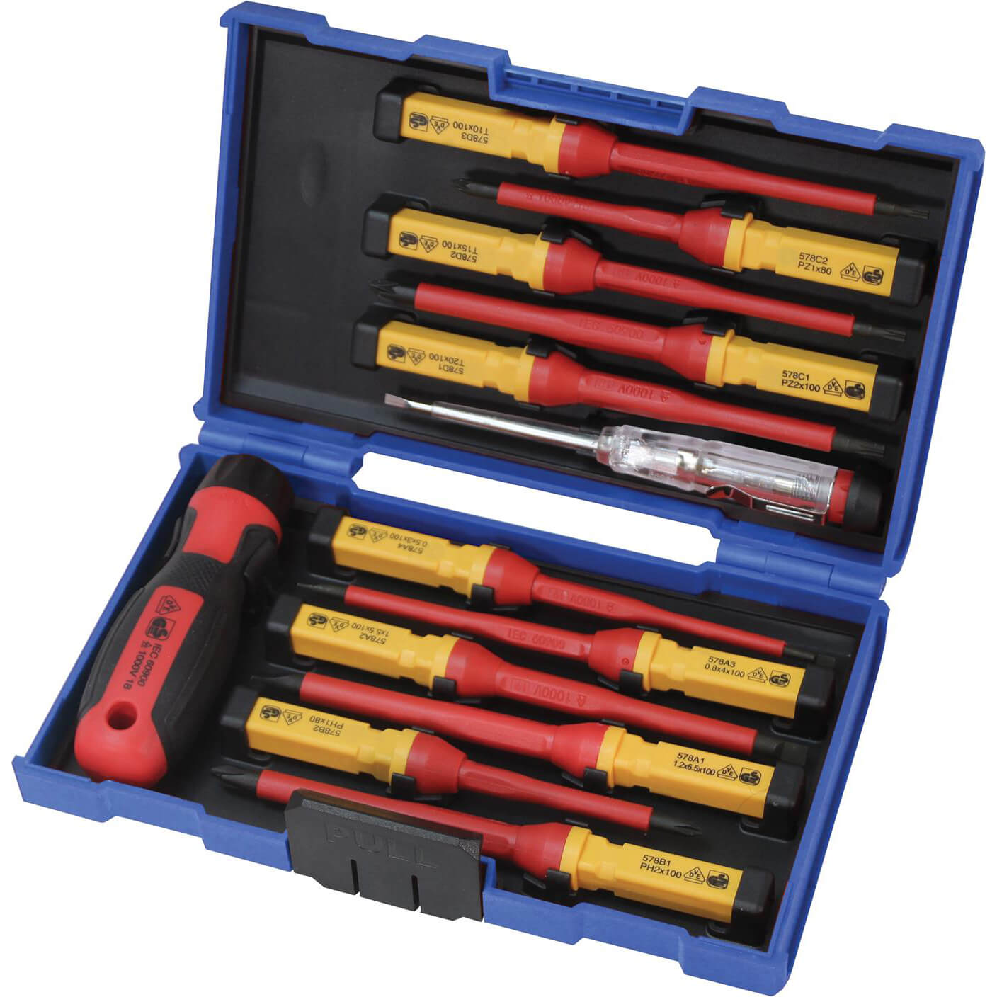 Image of Faithfull 13 Piece Interchangeable VDE Insulated Screwdriver Set