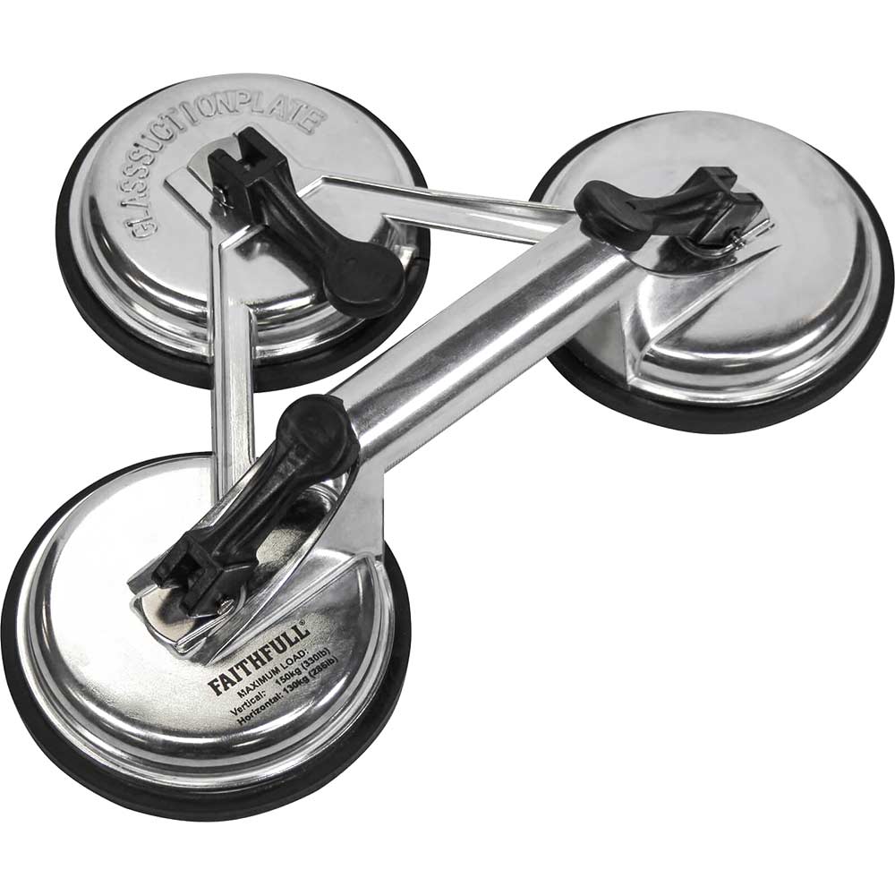 Faithfull Professional Suction Cup Lifter Triple