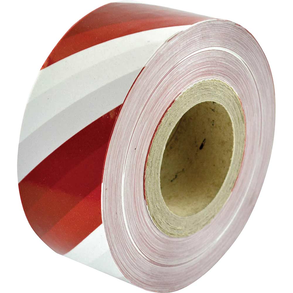 Faithfull Heavy Duty Barrier Tape Red / White 70mm 250M