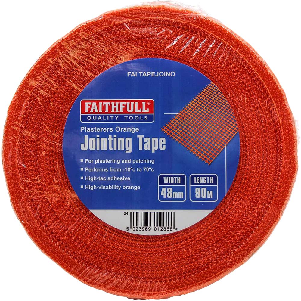 Image of Faithfull Plasterers Joint Tape Orange 48mm 90m