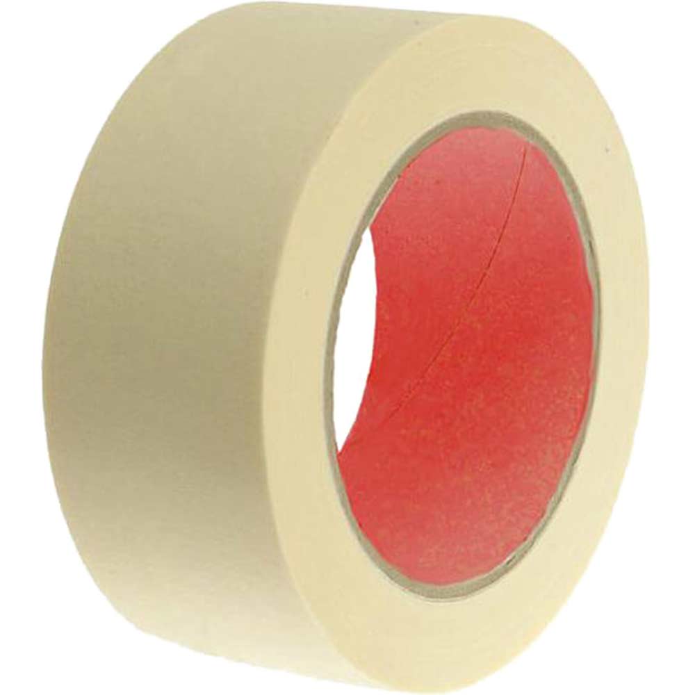 Image of Faithfull Low Tack Masking Tape White 50mm 50m