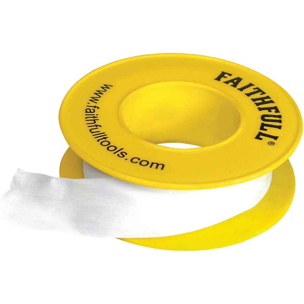 Image of Faithfull PTFE Gas Tape Pack of 10 White 12mm 5m
