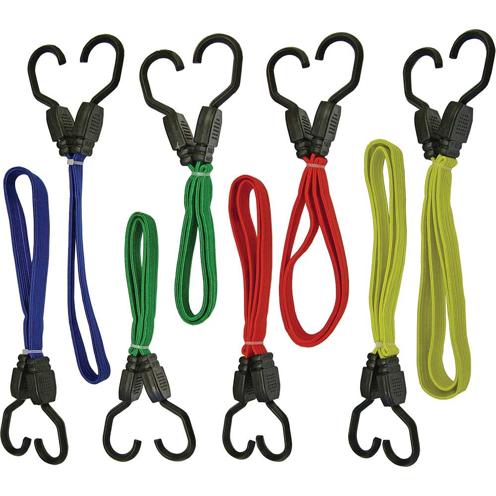 Image of Faithfull 8 Piece Assorted Bungee Cord / Elastic Strap Set