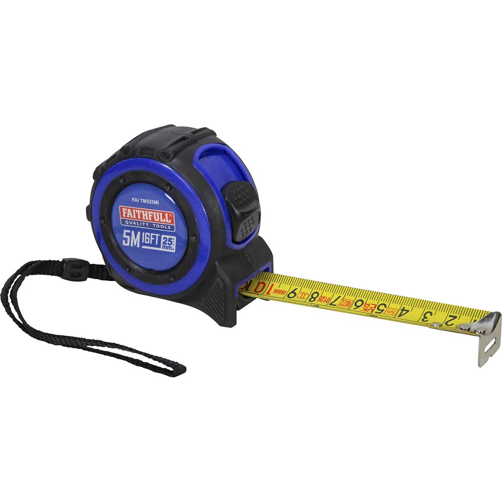 Photos - Tape Measure and Surveyor Tape Faithfull Trade Tape Measure Imperial & Metric 16ft / 5m 25mm TM525MI 