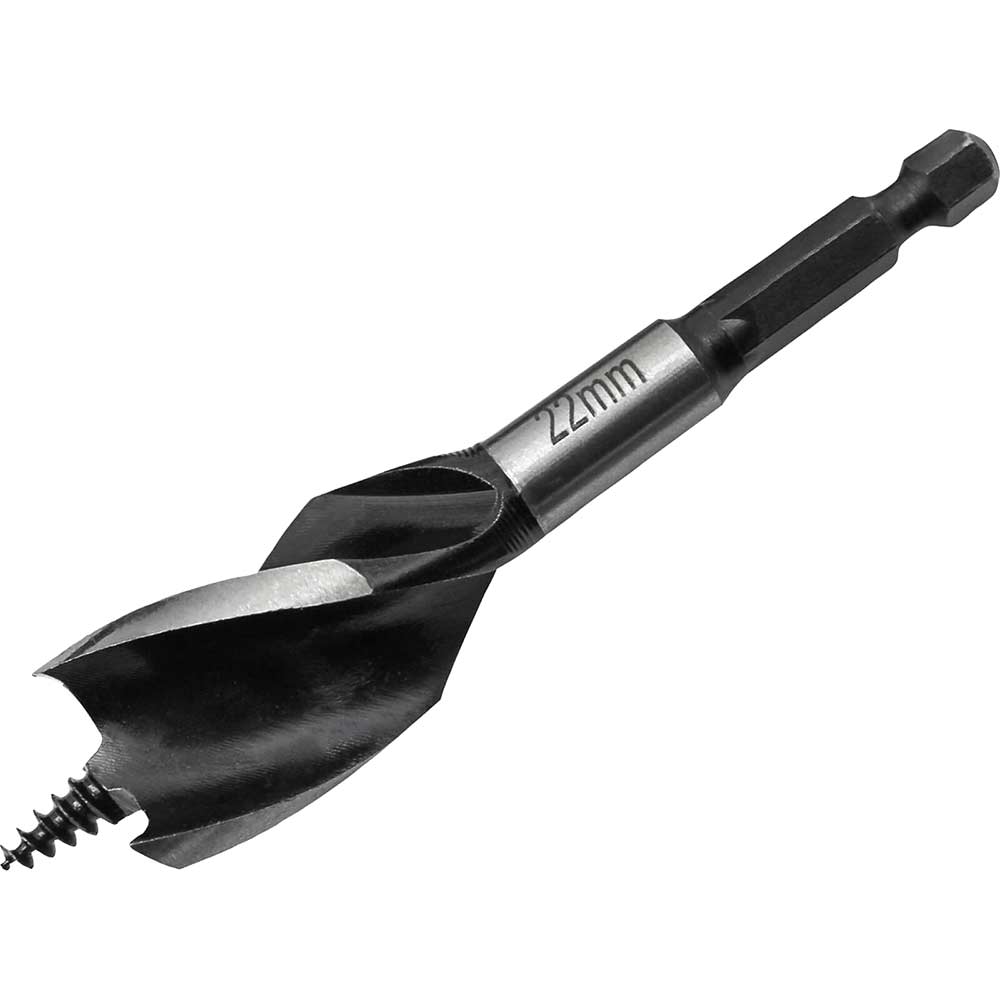 Faithfull Tri-Point Speed Stubby Auger Drill Bits 22mm 102mm Pack of 1